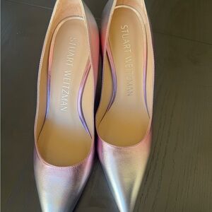 Stuart Weitzman Pink and Silver Gradient Heels